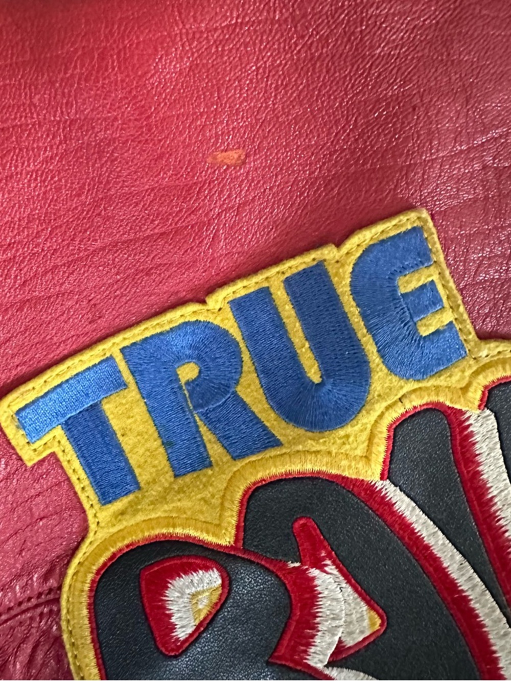 Sir Benni Miles Red Leather Patch Jacket XL MVP VIP Hustla Vintage Streetwear - Picture 11 of 15